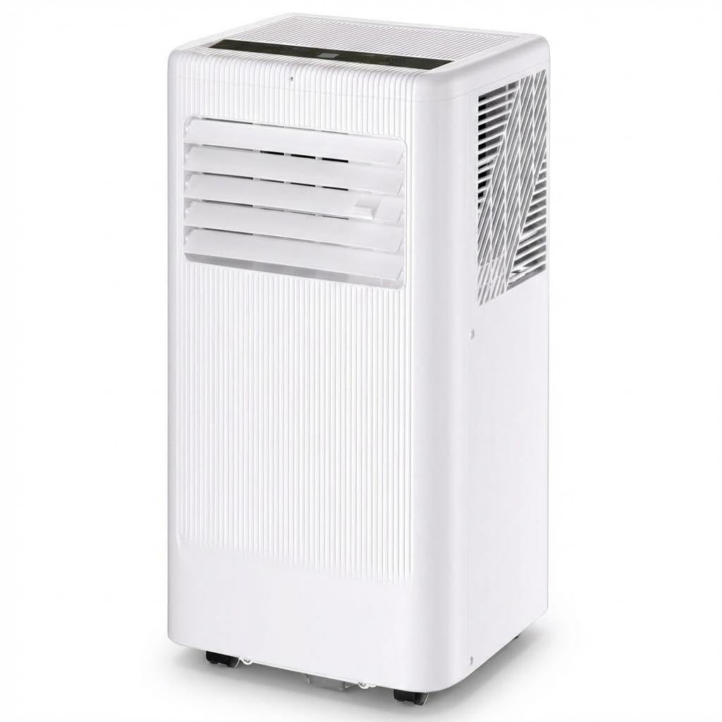 Portable Air Conditioner, 10000 BTU Portable AC for Rooms Up to 560 Sq ft, 3-in-1 Cooling/Fan/Dehumidifier, Remote & LED, Sleep Mode 24H Timer, Wheels, Window Vent Kit