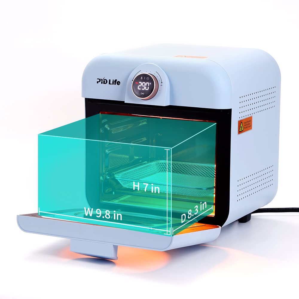 PYD Life Mini Sublimation Oven Machine 12 L 120 V 1600 W Light Blue Heat Press Machine for Sublimation Blanks Mugs Tumblers Cups Water Bottles Sublimation Printing