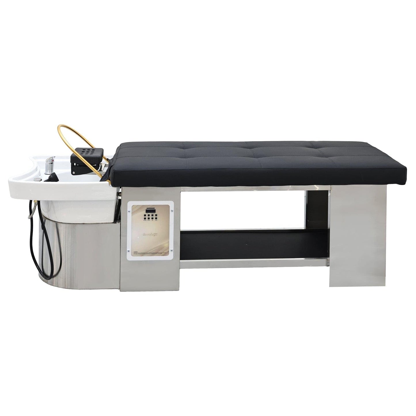 TATARTIST Head Spa Bed with Fumigation Head Therapy Shampoo Bed Water Circulation Massage Shampoo Backwash Unit Spa Hair Salon Equipment (Black)
