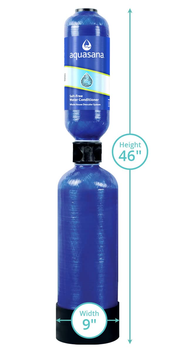 Aquasana Rhino Salt-Free Conditioner Replacement Tank - 46" Height - No Salt Descaler - 1,000,000 Gallons - WH-SFWC-SR, Blue