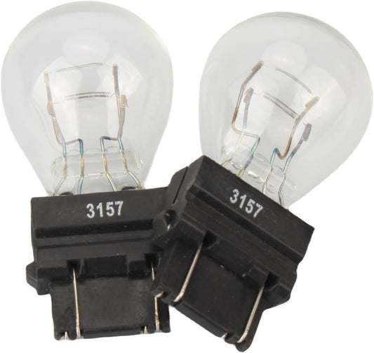 Piumeif 3157/3457 Tail/Brake Light Bulbs, 12V 27/7W, Yellow Light, Pack of 2