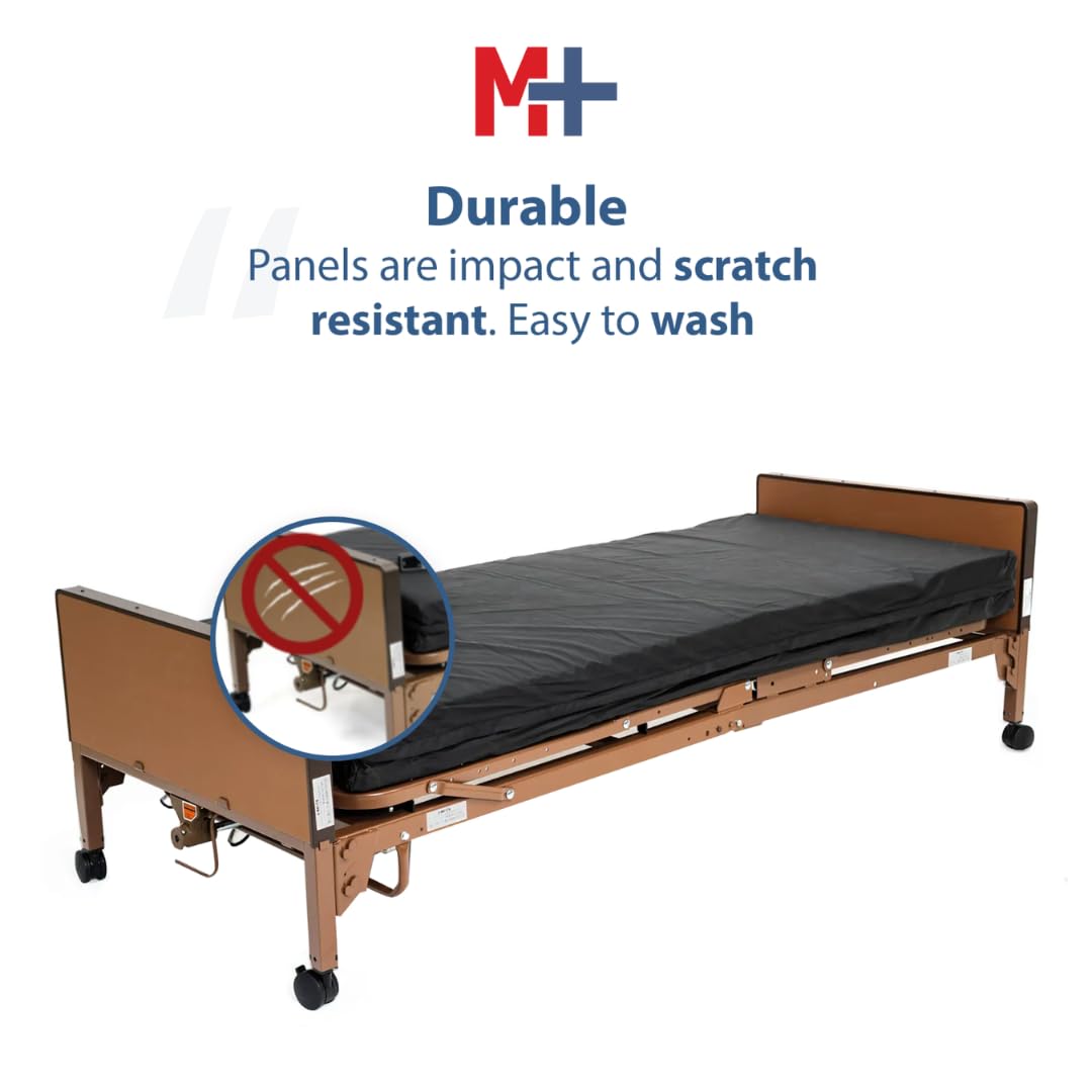 Med Mart Fully Electric Hospital Bed Set - Foam Mattress, Half Rails Included - Enhanced Comfort, Convenience