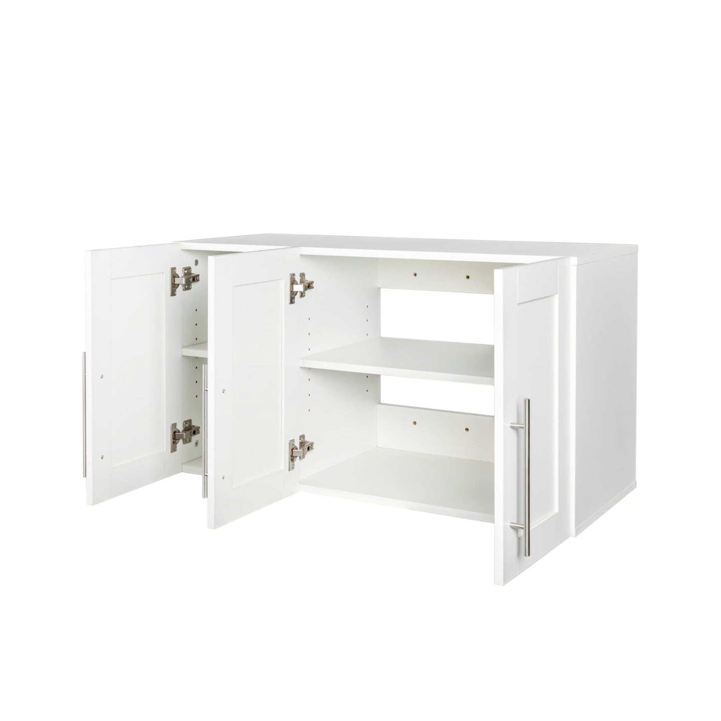 KEIKI Stackable Wall Mounted Storage Cabinet with Shelves, Door, Medicine Sideboard Buffet for Kitchen, Dining, Laundry, Living Room, Garage Pantry, Basement and Mudroom Organizing