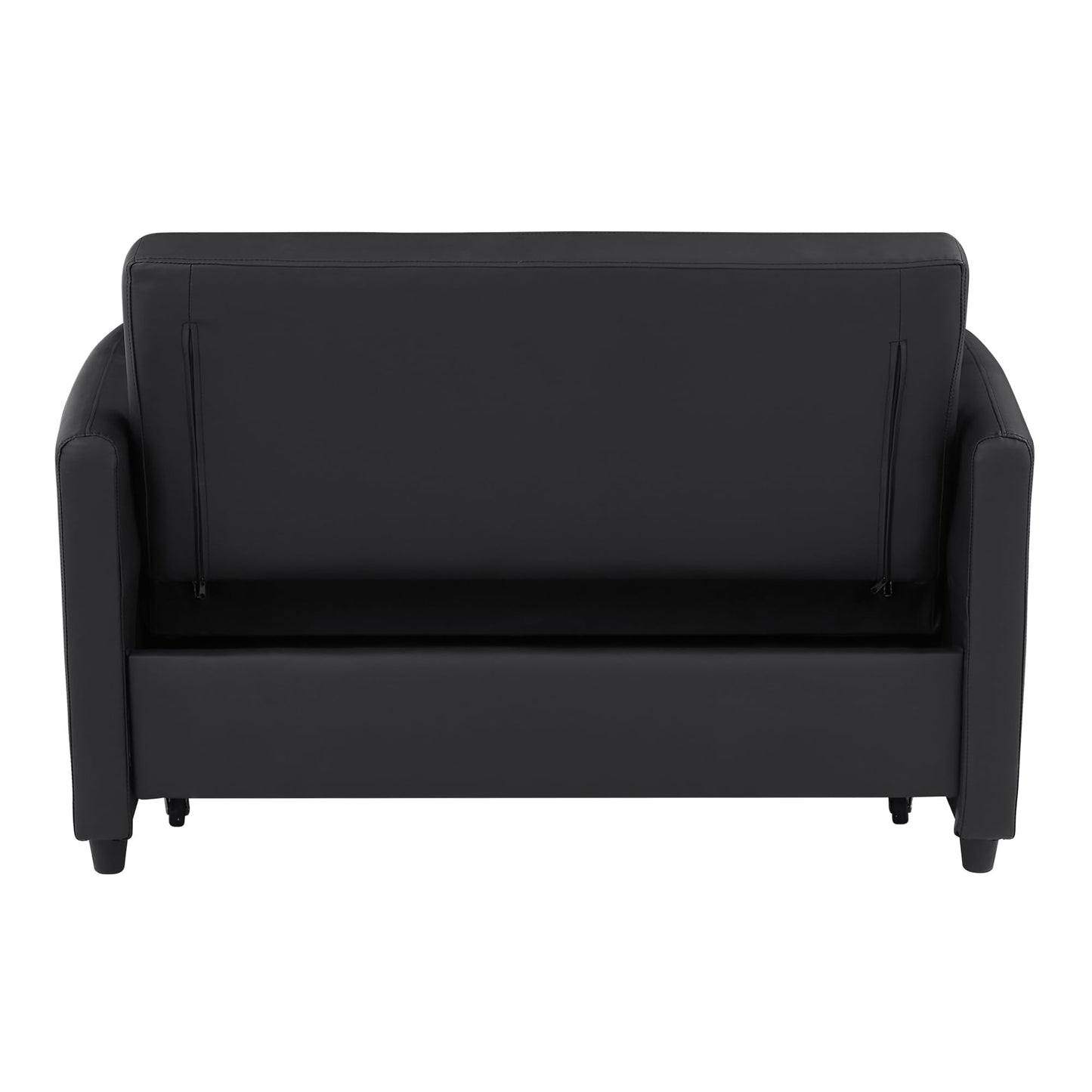 Eafurn Convertible Sleeper Sofa Bed Modern PU Leather Loveseat Sofa with Pull-Out Bed, Futon Loveseat Couch for Small Spaces, Office, Guest Room, Living Room,RV, with USB Charging Port