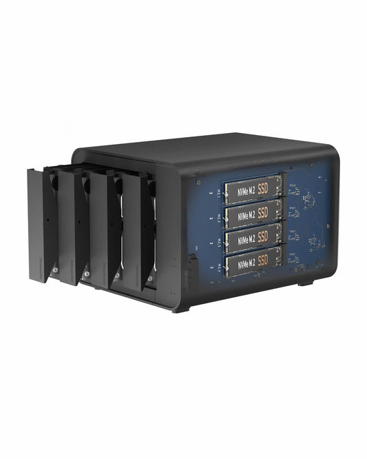 TERRAMASTER D8 Hybrid HDD NVMe Enclosure USB 3.2 Gen 2 10Gbps Type C 8Bay USB Storage (Diskless)