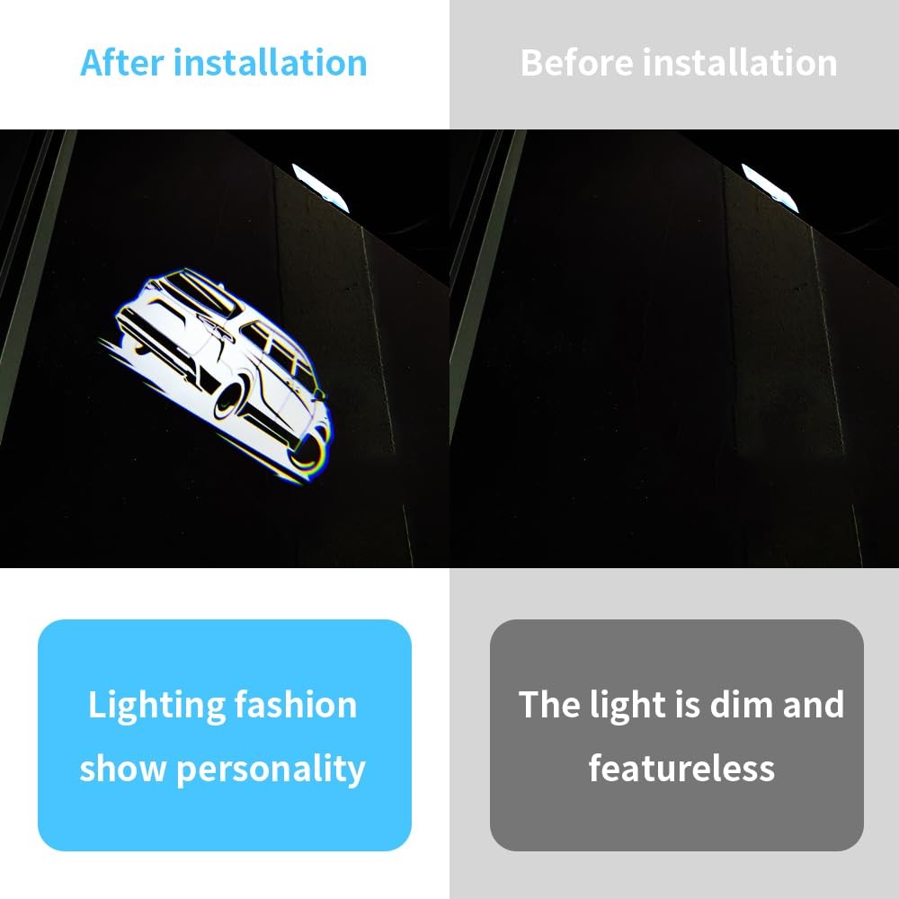 akarin 2 PCS LED Car Door Logo Lights Projector Lamp for Sienna 2021-present ABS Material for Sienna 2021-present-02