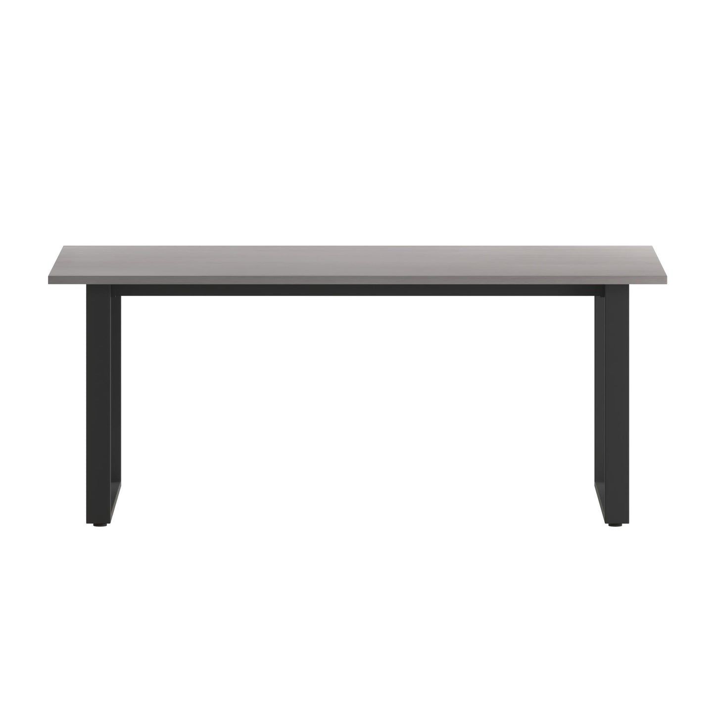 Flash Furniture Redmond Conference Table with U-Frame Base, Commercial Water and Scratch Resistant Laminate Finish, PVC Edge, Heavy Duty Steel Frame, 72x36, Gray Oak