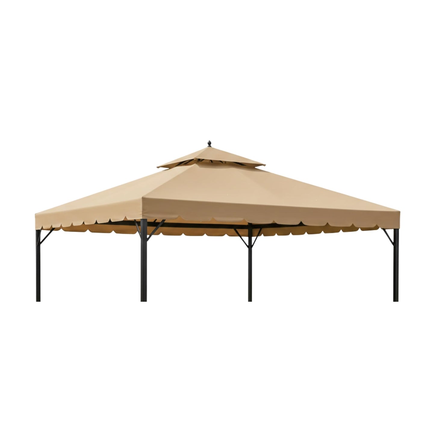 Garden Winds Reinforced RipLock 350 Replacement Canopy Top Cover Compatible with Erommy 10' x 12' Square Gazebo Model HWG-025W - Beige