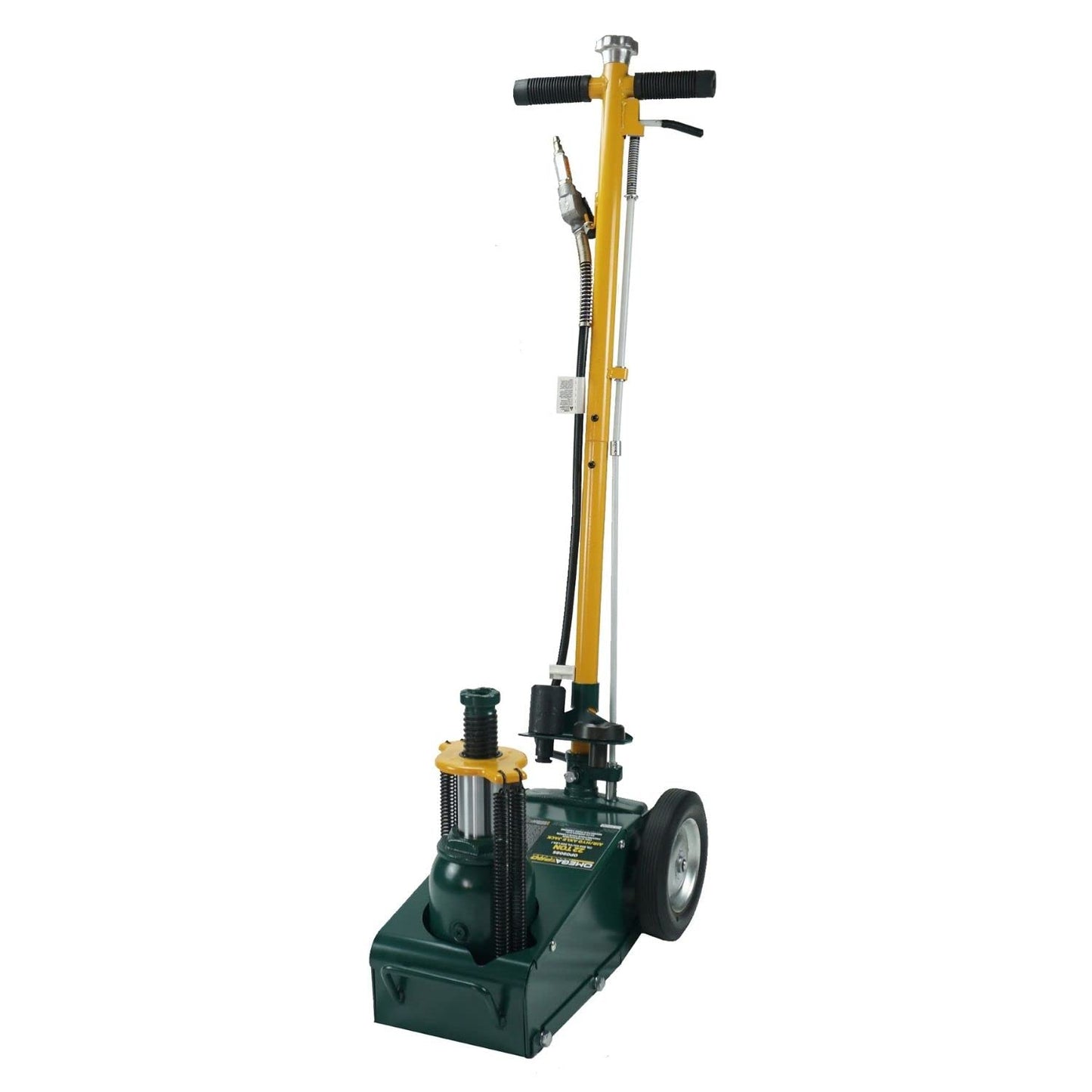Omega Pro Air Axle Jack - 22 Ton Hydraulic Truck Floor Jack with T-Handle Knob Position Release and Exstension Adapters, OP0908S