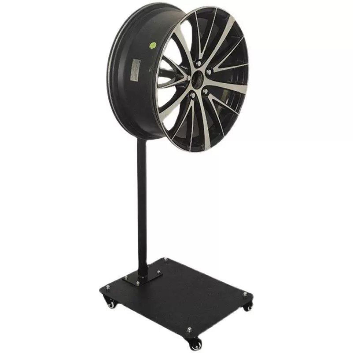 Rotating Tire Wheel Display Stand, Black Iron Rim Display Rack with Premium Bearings, Stable Holder for Auto Shop, Tire Store, Wheel Showroom, Garage, Wall Mount, Bench or Floor Use Optional(Shape 3)