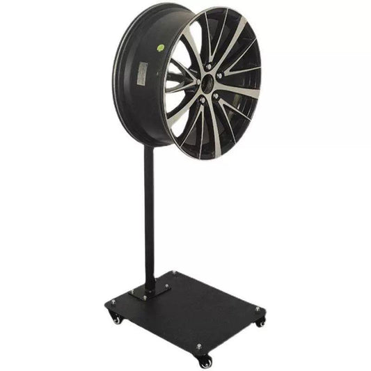 Rotating Tire Wheel Display Stand, Black Iron Rim Display Rack with Premium Bearings, Stable Holder for Auto Shop, Tire Store, Wheel Showroom, Garage, Wall Mount, Bench or Floor Use Optional(Shape 3)
