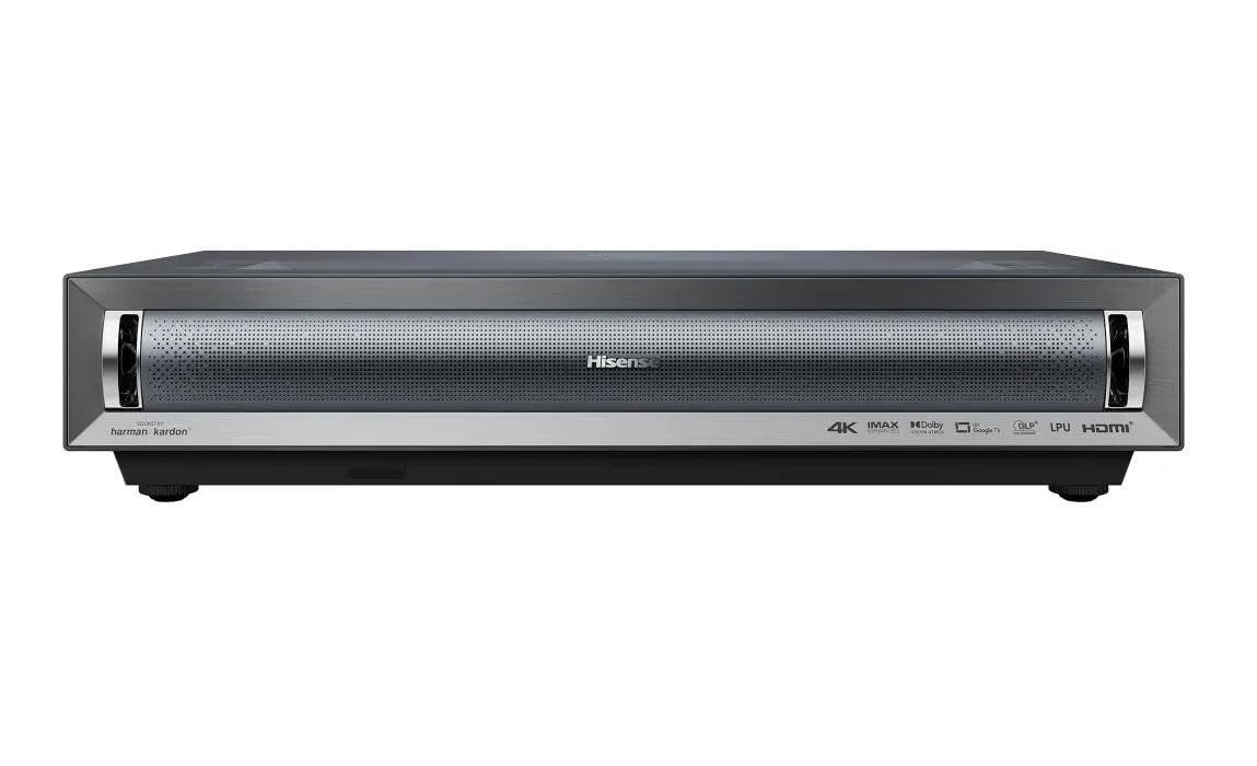 Hisense PX3-PRO Ultra Short Throw Triple Laser Projector, 4K UHD, 80” – 150”, 3,000 Lumens, 3000:1 Contrast, Dolby Vision & Atmos, IMAX Enhanced, 240 High Refresh Rate, Google TV, Designed for Xbox