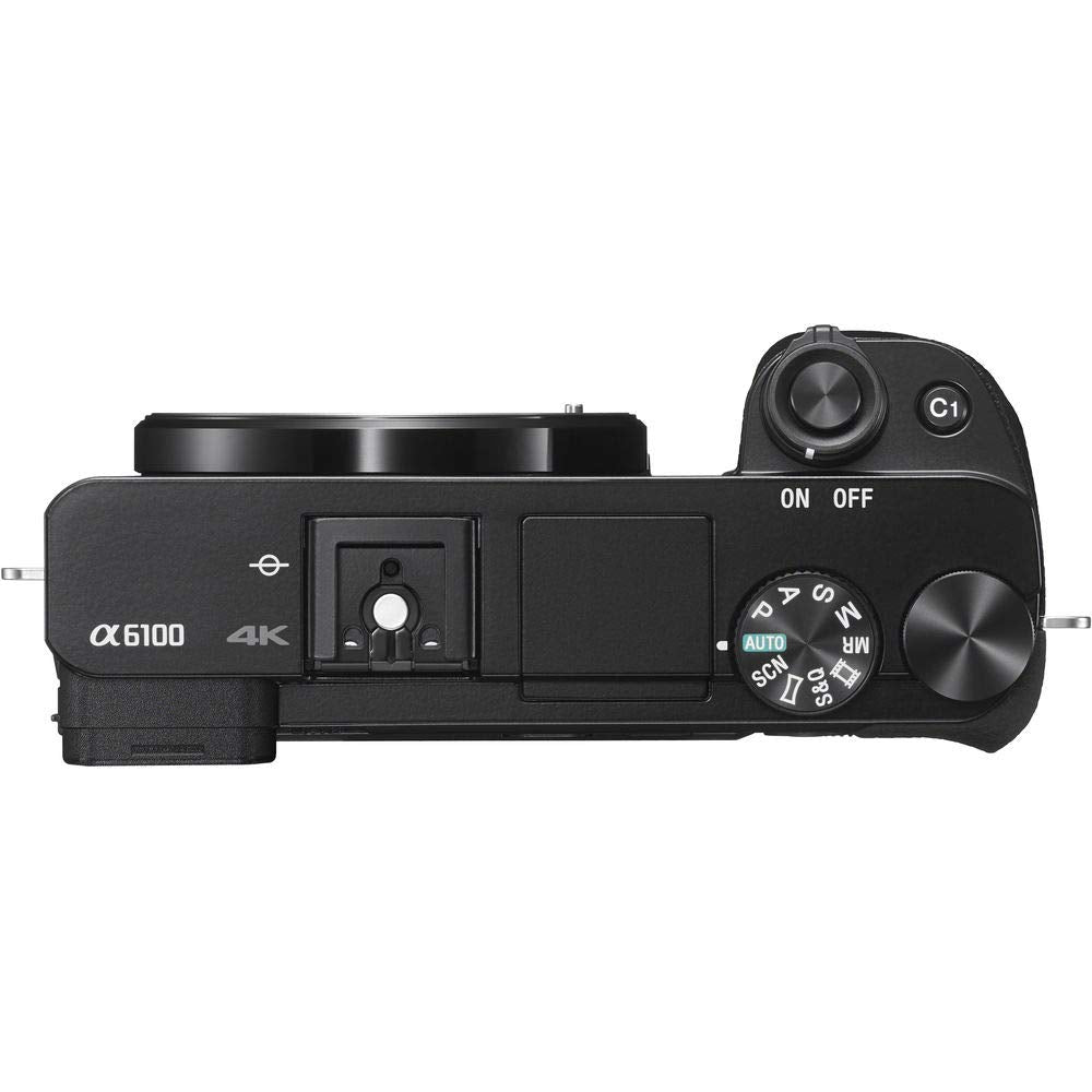 Sony Alpha A6100 Mirrorless Camera with 16-50mm Zoom Lens, Black (ILCE6100L/B)
