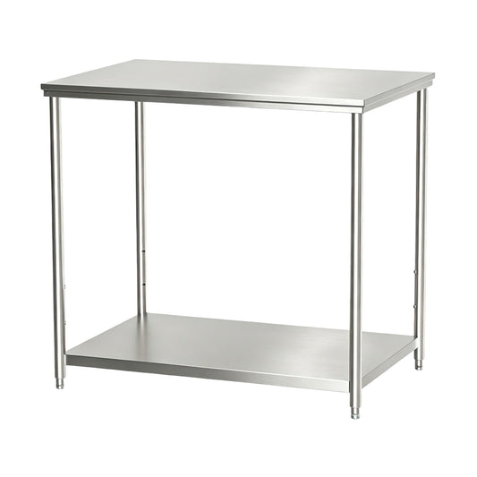 Weejian Stainless Steel Prep Table 48 x 24 x 33.5 Inch, Heavy Duty Commercial Work Table with Adjustable Undershelf, Kitchen Prep Table for Restaurant Bakery Home Workshop Garage