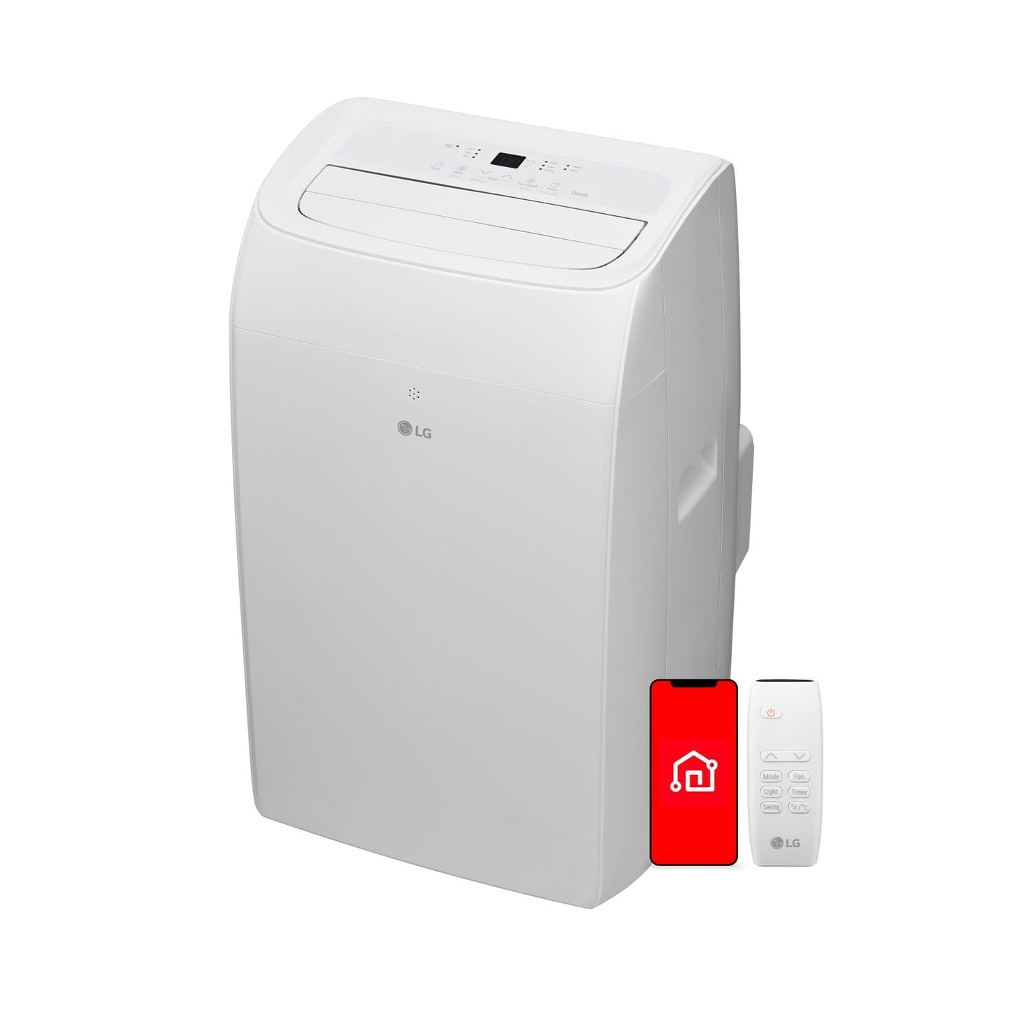 LG 8,350 BTU (DOE) / 12,000 BTU (ASHRAE) Smart Portable Air Conditioner, Cools 350 Sq.Ft. (14' x 25' room size),Smartphone & Voice Control works with LG ThinQ, Amazon Alexa and Hey Google, 115V
