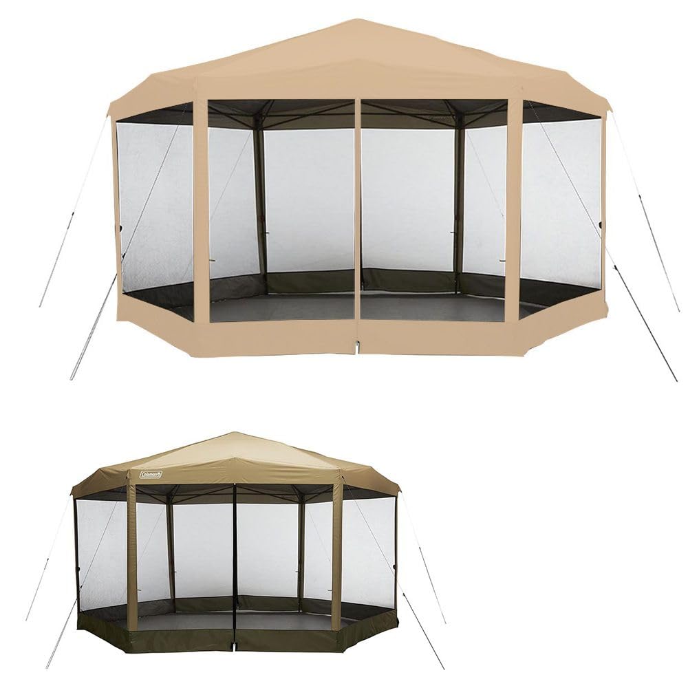 Garden Winds Custom Fit Replacement Canopy Top Cover and Netting Set Compatible with The Coleman Back Home 2156412 15’ x 13' Instant Setup Tent - Upgraded Performance RipLock 350 Fabric