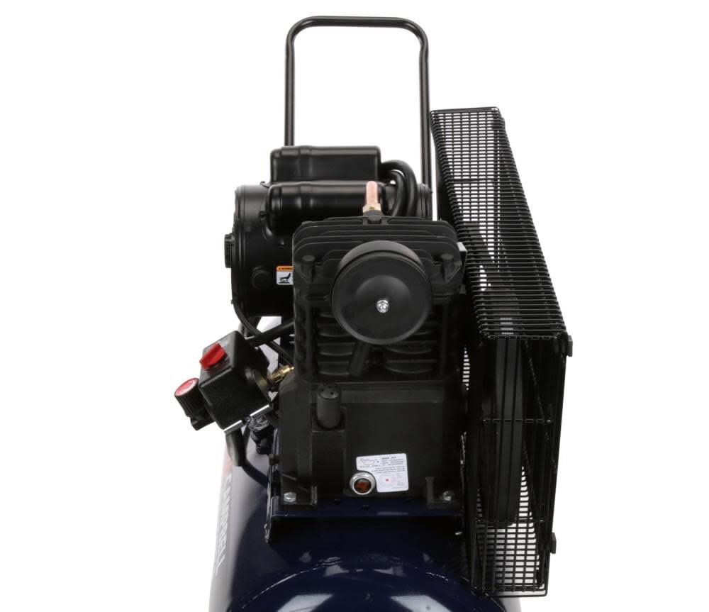 Campbell Hausfeld 20 Gallon Horizontal Air Compressor, 2 HP, Single‑Stage, Dual Voltage 120/240V, 135 PSI