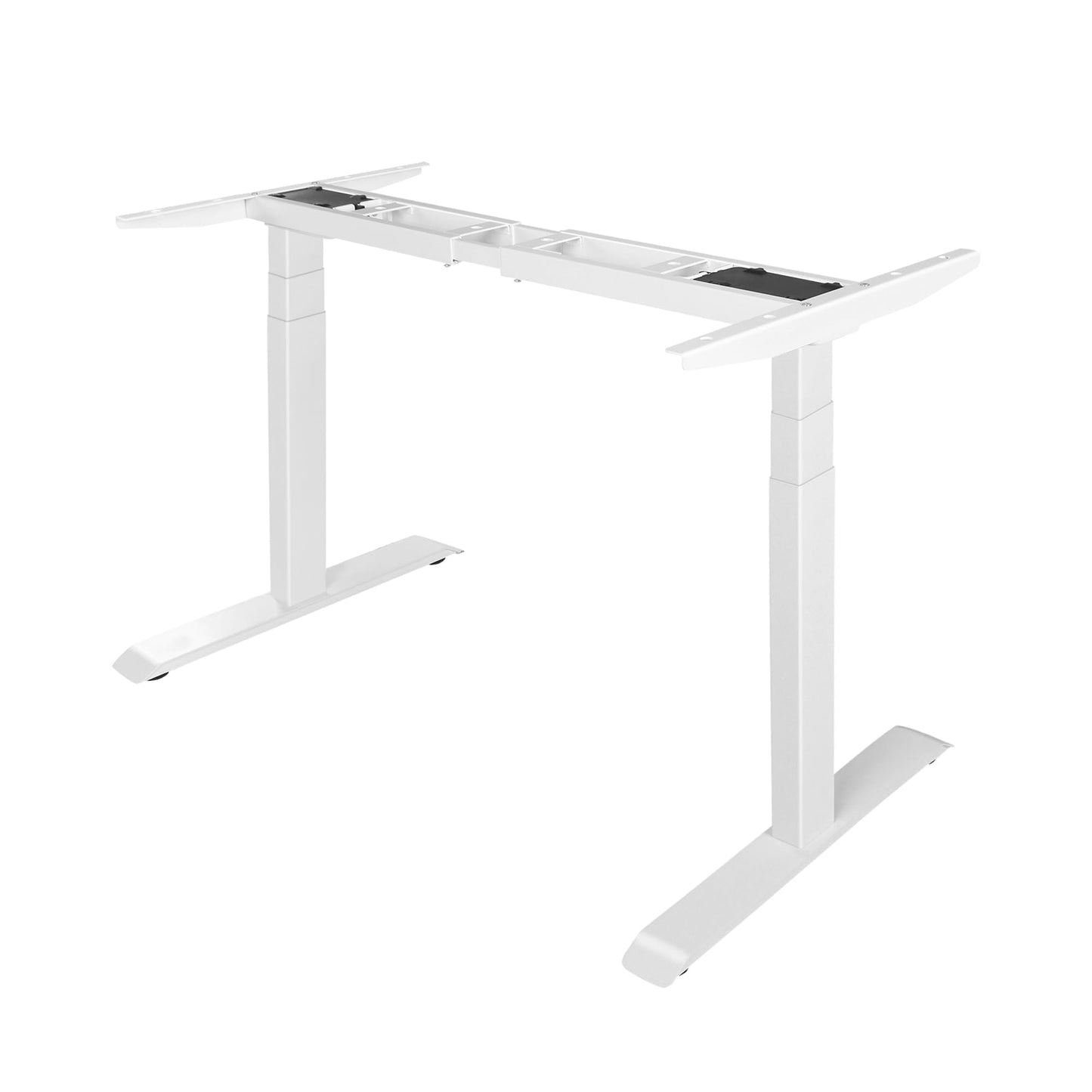 Fromann Dual Motor Electric Standing Desk Frame 3 Tier Legs Height Adjustable Handset with USB A+ C Ports Sit Stand up Desk Base for Home and Office (White)