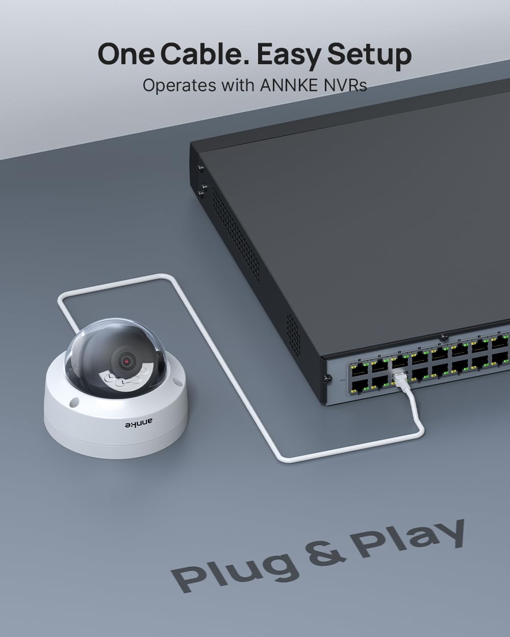 ANNKE 4K 16CH PoE Camera System, H.265+ 12MP NVR, 8X 8MP Wired Dome Security IP Outdoor Cams, AI Motion Detection, Built-in Mic, 4TB HDD, Spotlight Color Night Vision, Compatible with Alexa, Not PTZ