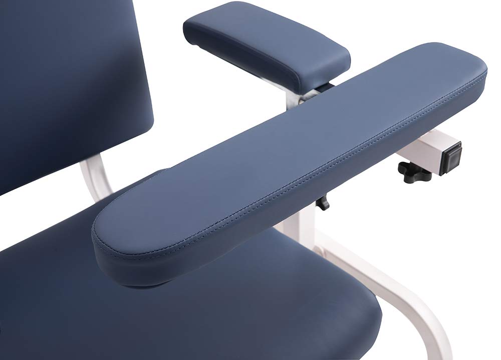 medycare Comfortable Lab Draw Chair for Lab Spa and Treatment Room… (Blue, Normal)