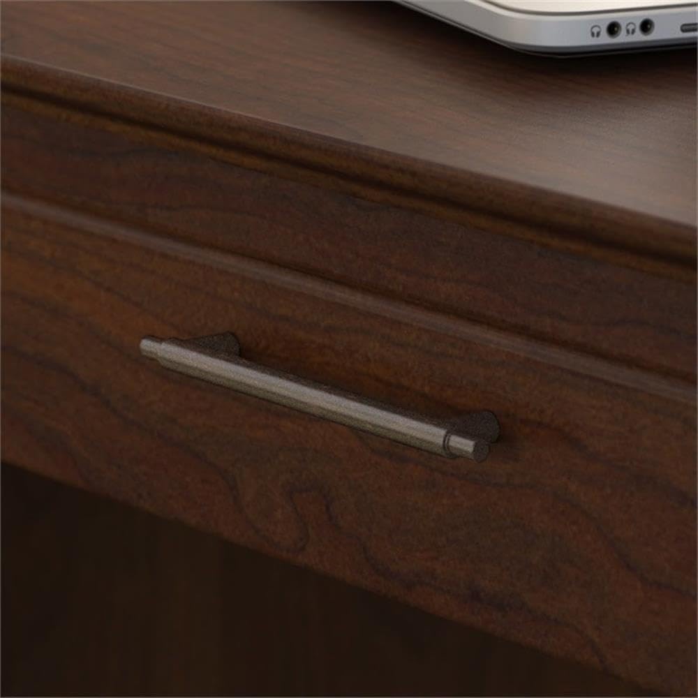 Bush Home Key West 54W Computer Desk with 2 Drawer Lateral File Cabinet and 5 Shelf Bookcase in Bing Cherry