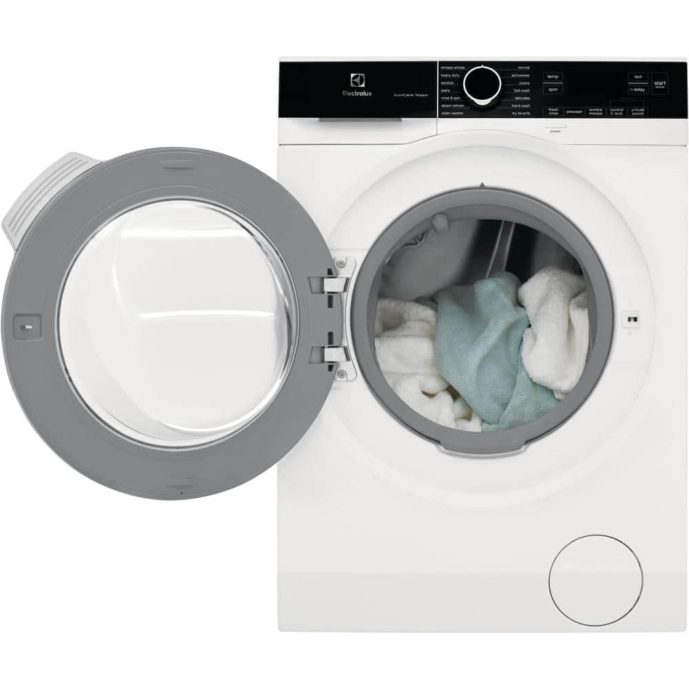 Electrolux 24 in 2.4 cu. ft. Compact Stackable Front Load Washer in White with LuxCare Wash and Steam Refresh