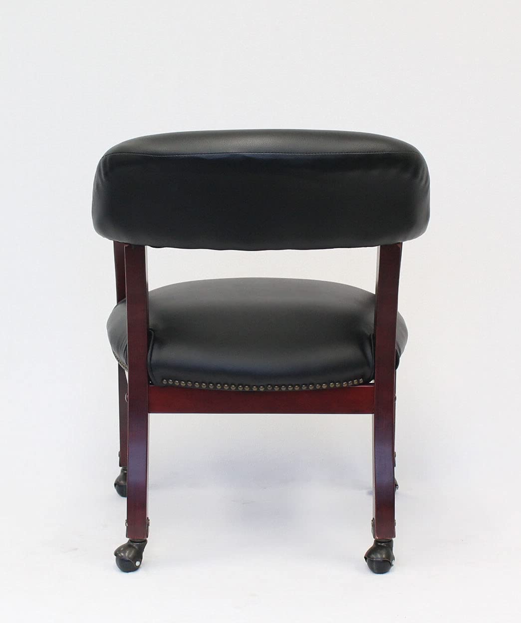 Boss Captain’s Chair In Black Vinyl W/ Casters