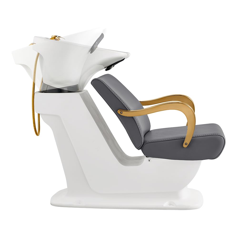 Shampoo Backwash Unit Beauty Salon Shampoo Backwash Station w/Gold Accents Beckman