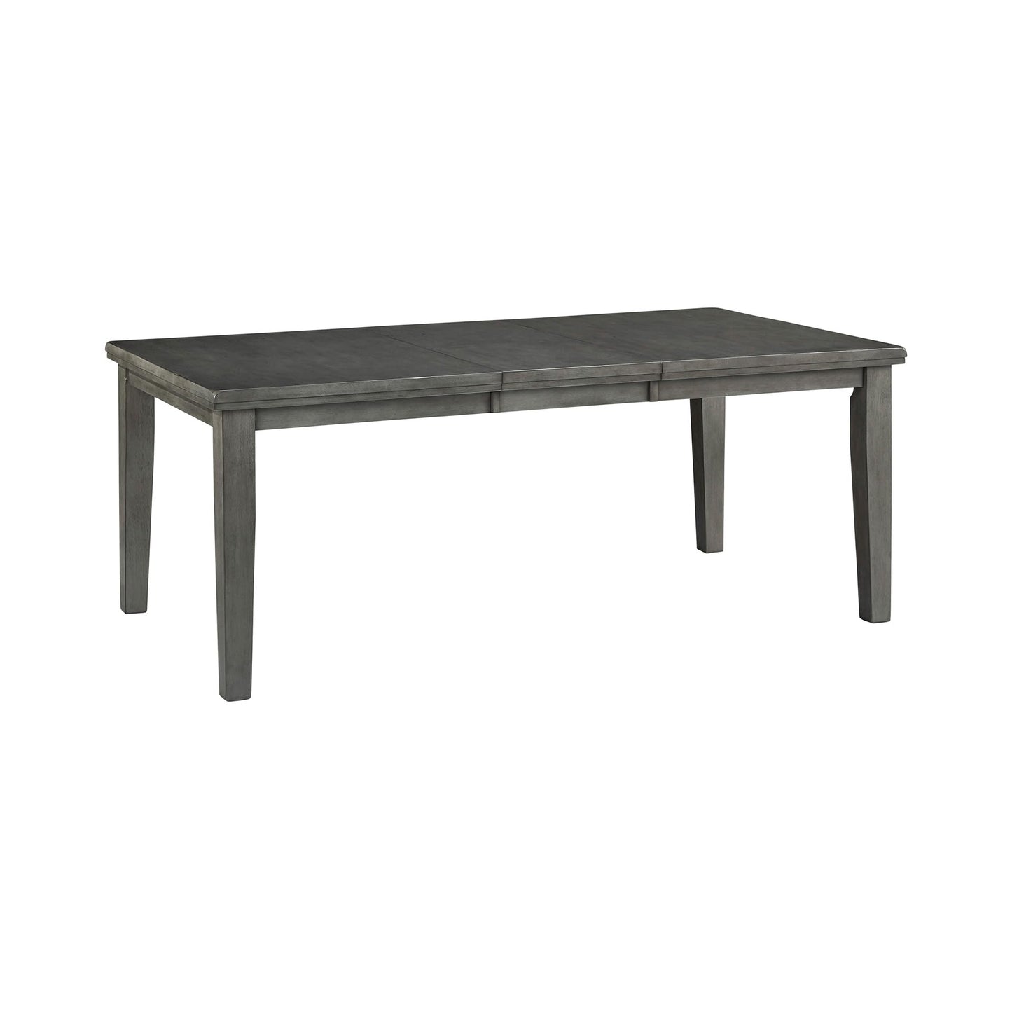 Signature Design by Ashley Hallanden Modern Farmhouse Rectangular Dining Room Butterfly Extension Table with Self-Storing Leaf, Seats Up to 6, Wood, Dark Gray
