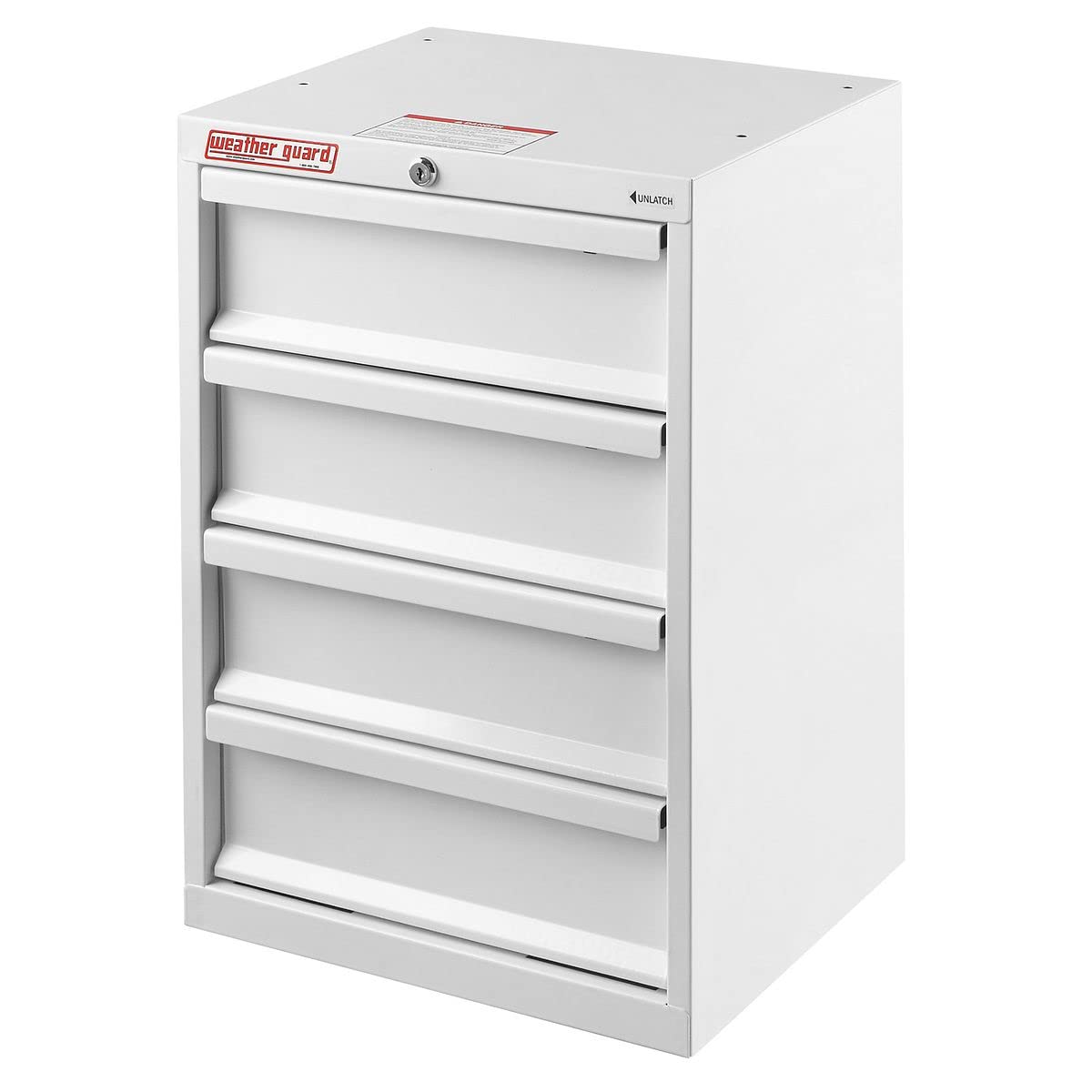 Weather Guard 9924302 4 Drawer Tall Cabinet, White