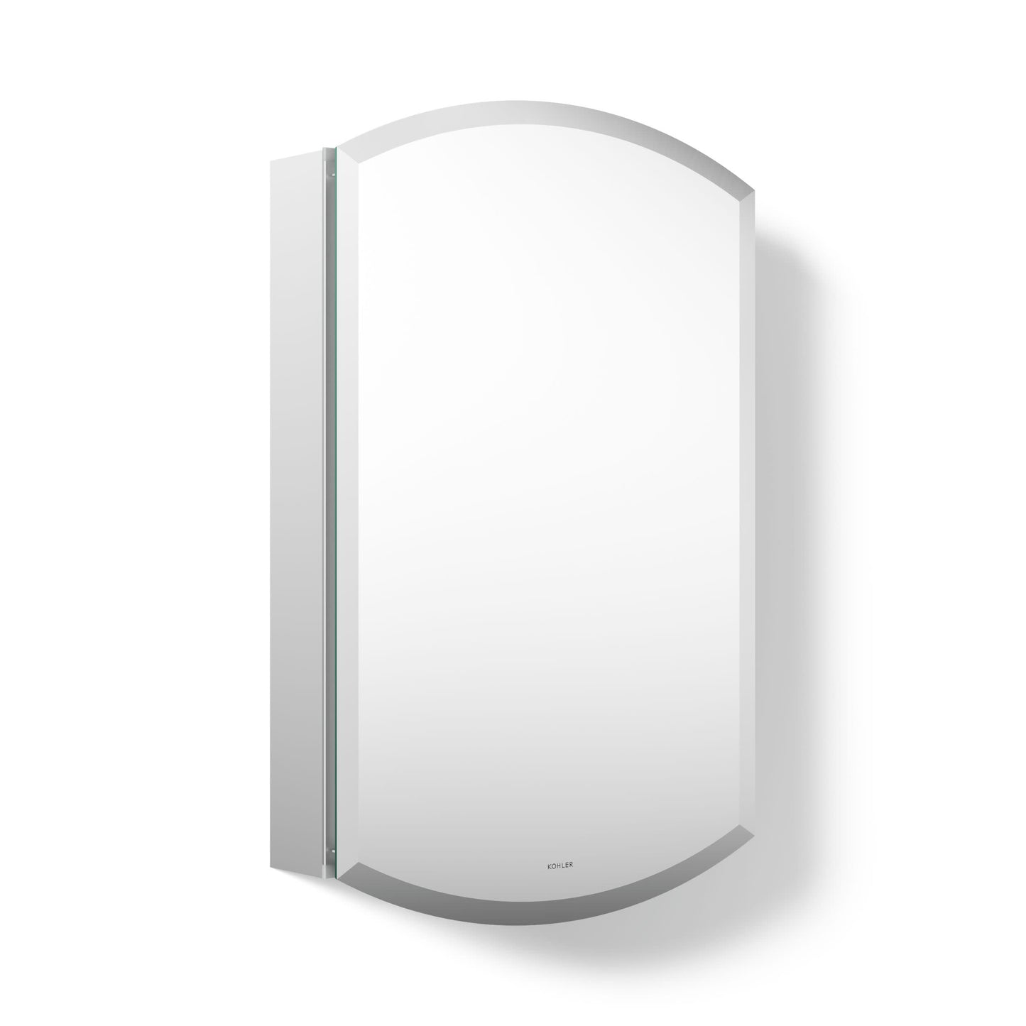 Kohler 3073-NA Archer 20" W x 31" H Aluminum Single-Door Bathroom Medicine Cabinet with Mirror, Recessed or Surface Mount Bathroom Wall Cabinet, Beveled Edges