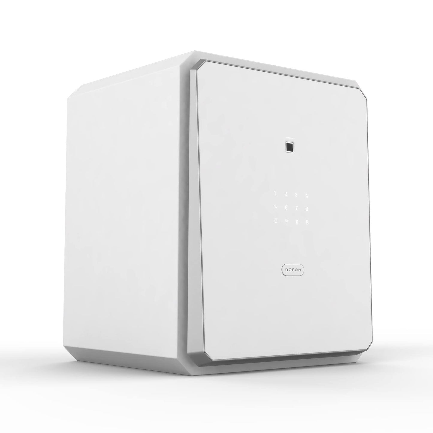 BOFON Family Fingerprint Password Safe Box with Key,Cabinets for Home Offcie,Security Box,Document safe,Lock box,Case Box, 2.1Cubic feet White