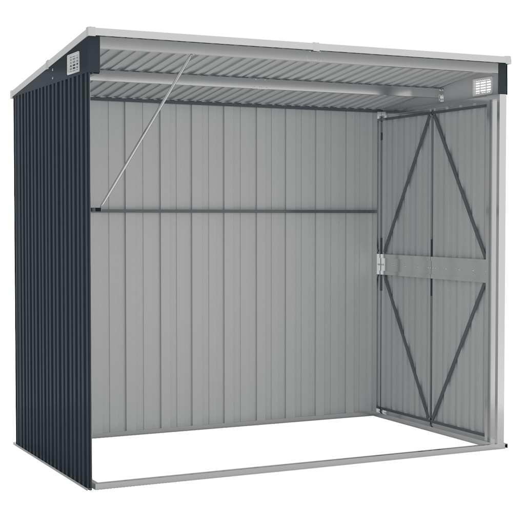 Outdoor Garden Shed 46.5 x 76.4 x 70.1 Inch, Metal Storage House with Lockable Door, Weather-Resistant Galvanized Steel Shed for Backyard, Patio, and Lawn Tool Organization