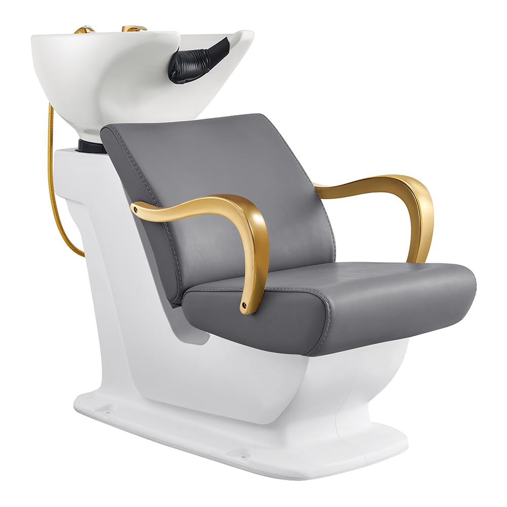 Shampoo Backwash Unit Beauty Salon Shampoo Backwash Station w/Gold Accents Beckman