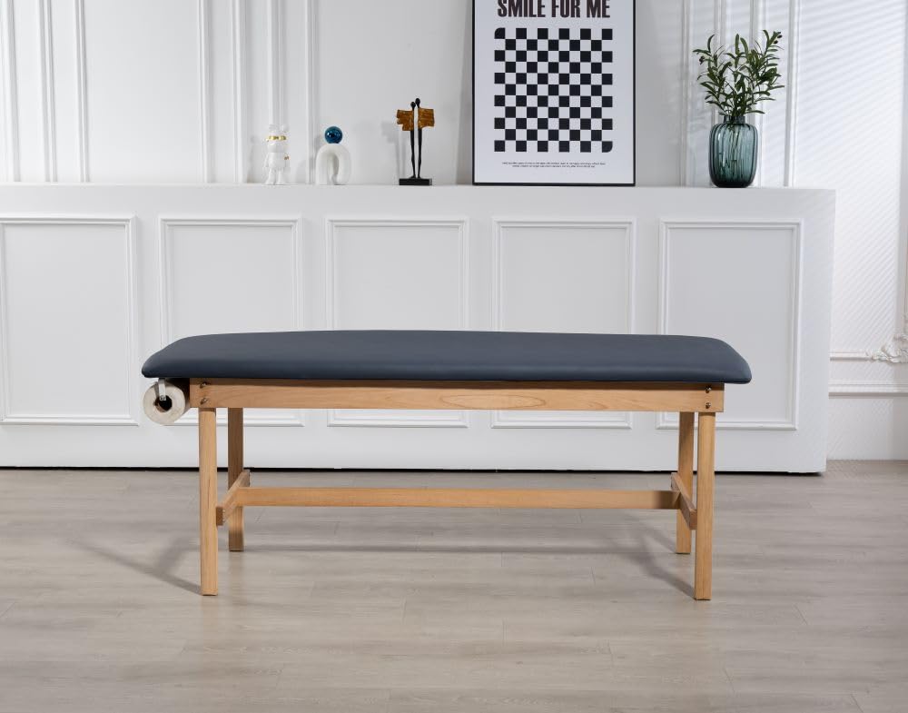 Carenovo Medical exam Table 27.5" Fixed Height for Treatment Clinic Spa (Flat) (Blue)