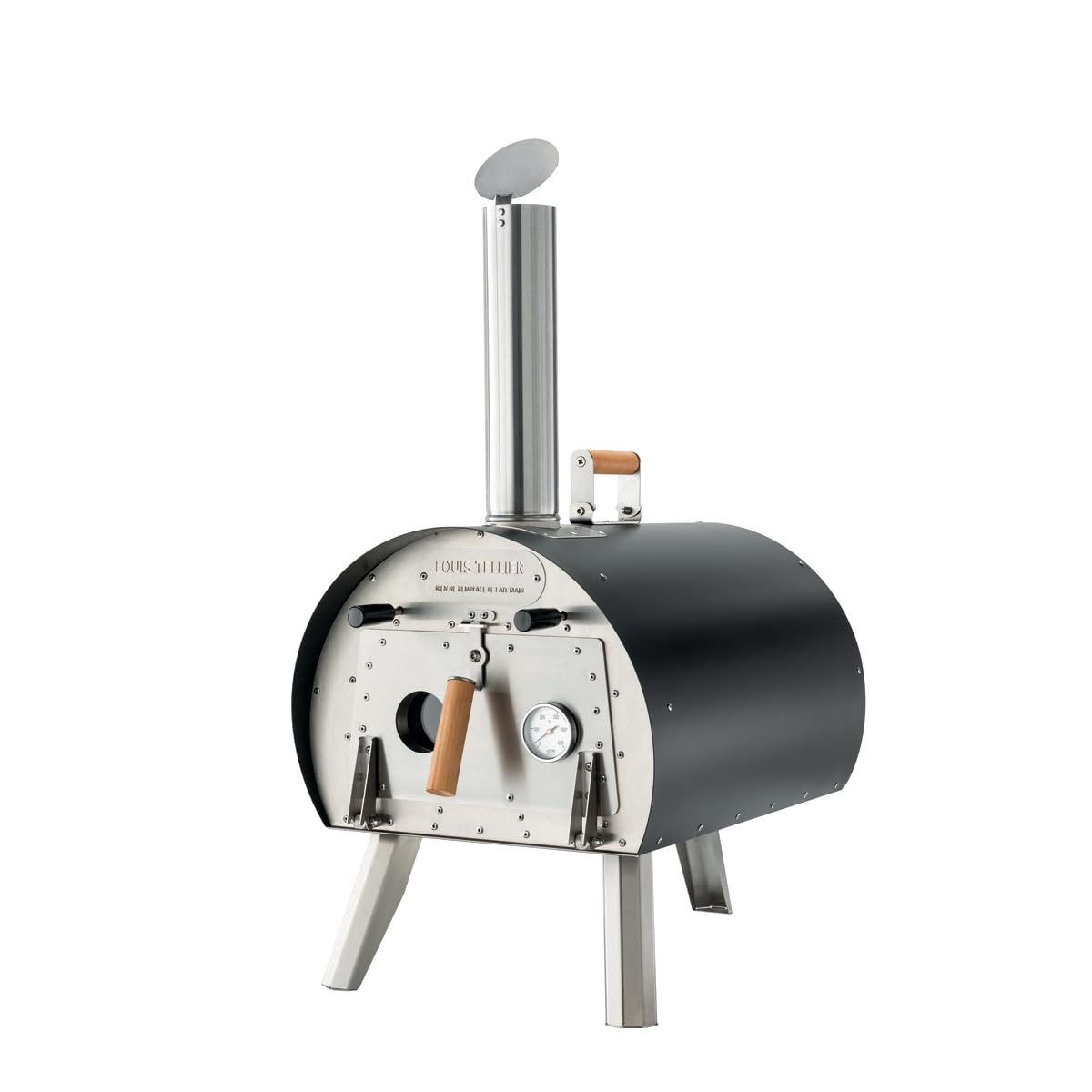 LOUIS TELLIER - MARCEL Wood Fired Outdoor Oven - Portable Oven for Camping, Picnics, and Backyard Cooking - Black