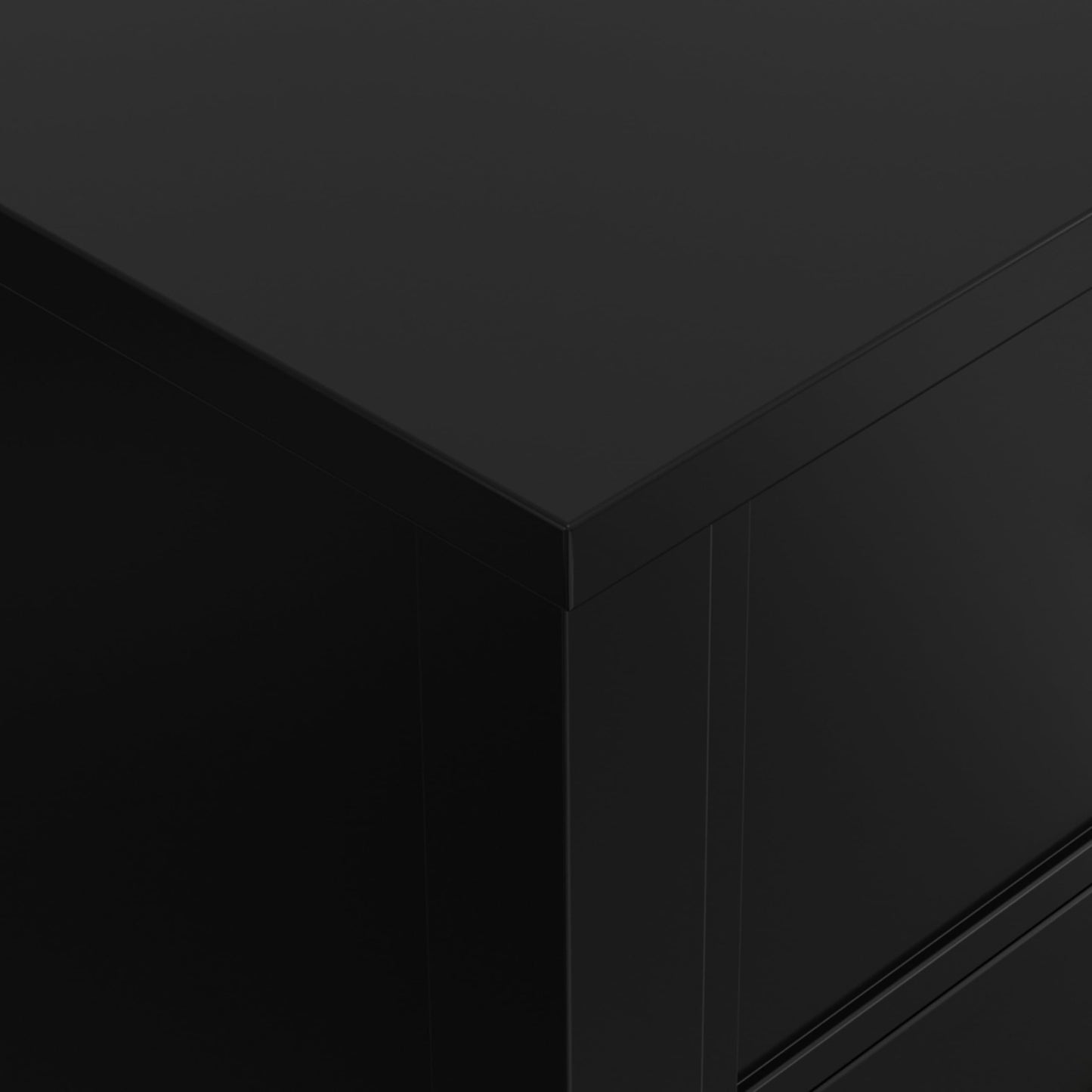 SIMPLIHOME Redmond Storage Cabinet - 39 inch Wide Solid Wood Medium Storage Cabinet in Black, Transitional Accent Cabinet for Entryway or Living Room with 4 Drawers and Cabinet Storage