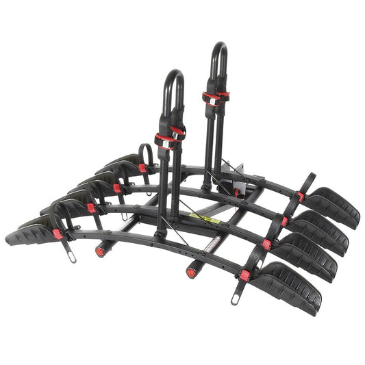 Trimax RMBR4 - Road-MAX Hitch Mount Tray - 4 Bike Rack Hitch Mount for SUV, Truck, Van - Foldable, Locking Arms, 2" Receiver - 1 Rack