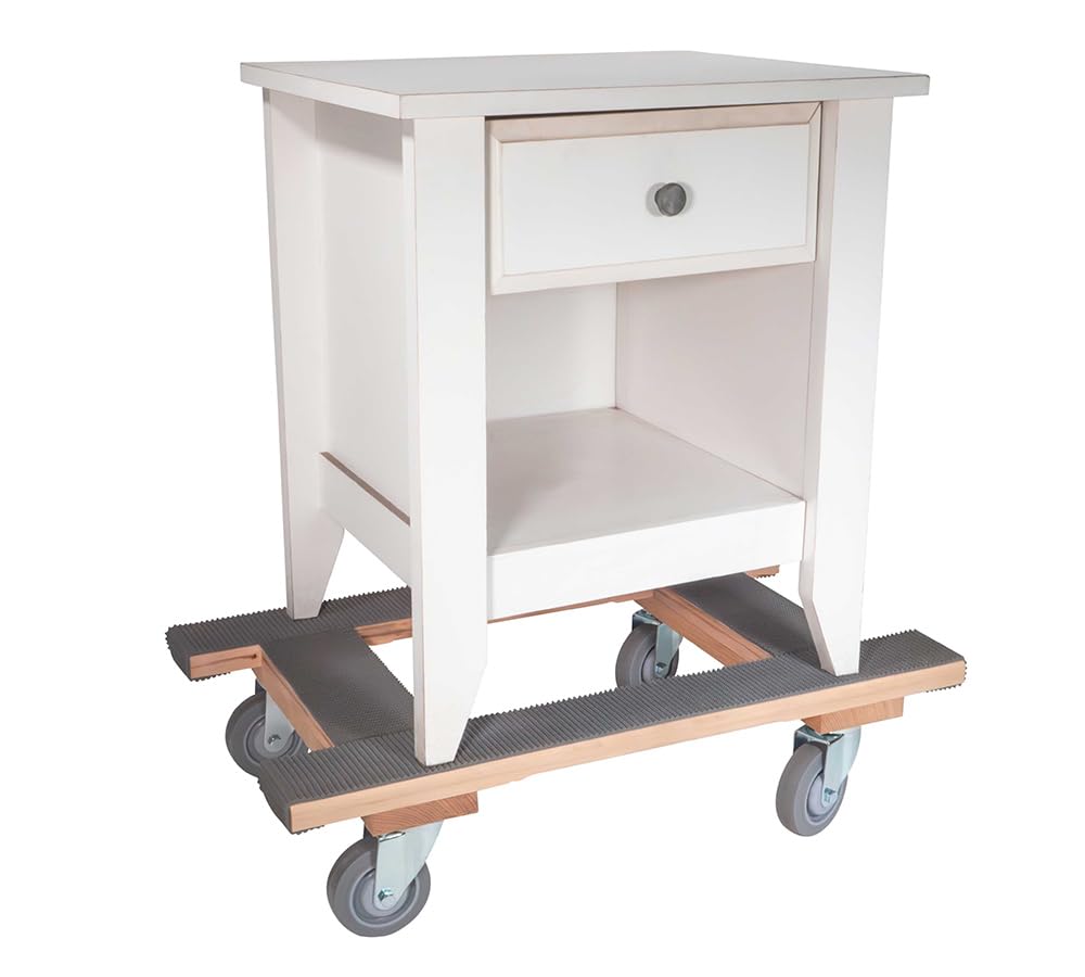 Mytee Products 2 Pack 18"x30" H Frame Movers Dolly w/Rubber Tread & 4" Non Marking Wheels - 1000 lbs WLL H Shape 4 Wheel Moving Dolly Cart for Packing & Moving Supplies - Furniture Piano Dolly
