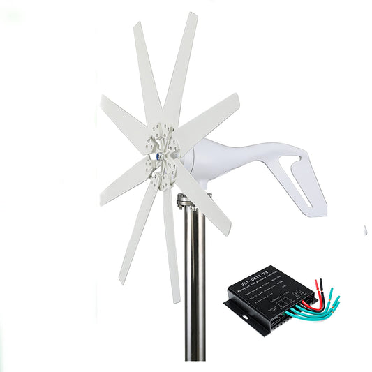 24v,2500W 12V 24V 48V Vertical Axis Windmill Generator, 3 Phase 50HZ Wind Power Generator with Controller for Marine, Home, Wind System (White)