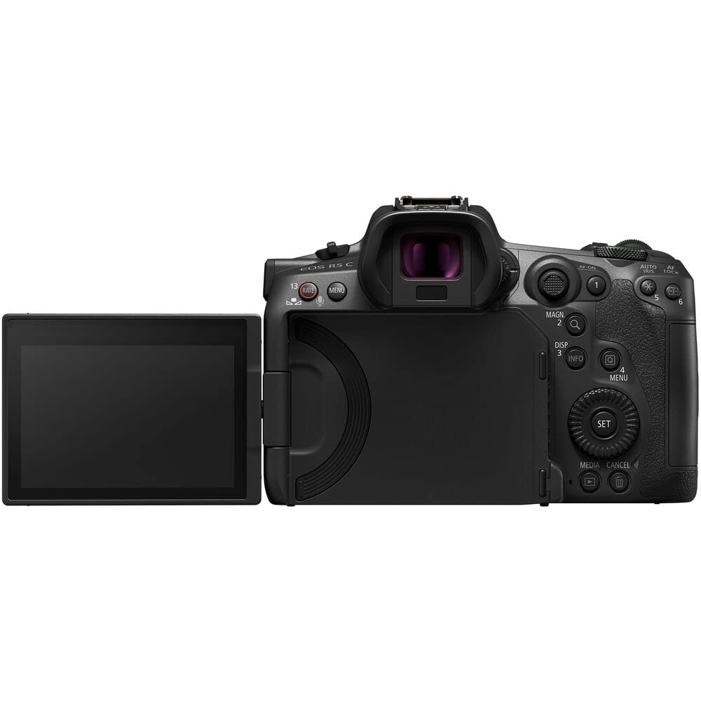 Canon EOS R5 C Mirrorless Cinema Camera 45MP Full Frame 8K RAW Video Dual Pixel AF Hybrid Photography Filmmaking Camera (5077C002) + Canon RF 24-105mm f/4L is USM Lens + 64GB Card + Bag