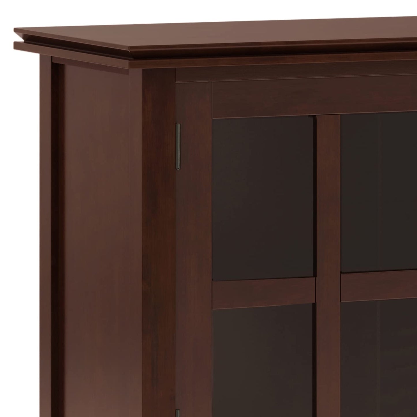 SIMPLIHOME Artisan Buffet - 60 inch Wide Solid Wood 3-Door Sideboard Buffet in Russet Brown, Contemporary Storage Cabinet for Dining Room or Kitchen with Adjustable Shelves and Bronze Hardware