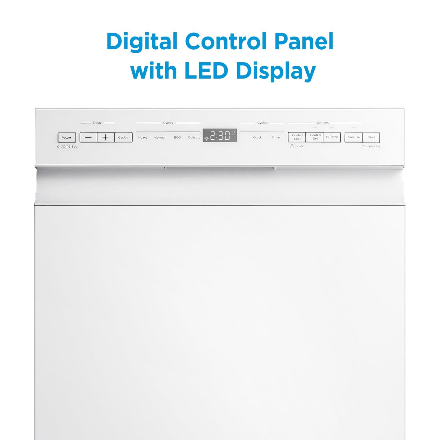 Midea 18 Inch Built-in Dishwasher, Slim Space-Saving Design with Stainless Steel Tub, 8 Place Settings & 6 Washing Programs, Energy Star Certified Dishwasher with Heated Dry & High-Temp Wash, White