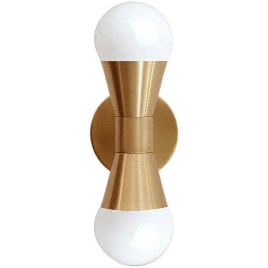 Dainolite 2 Light Wall Sconce Aged Brass Finish Model FOR-72W-AGB
