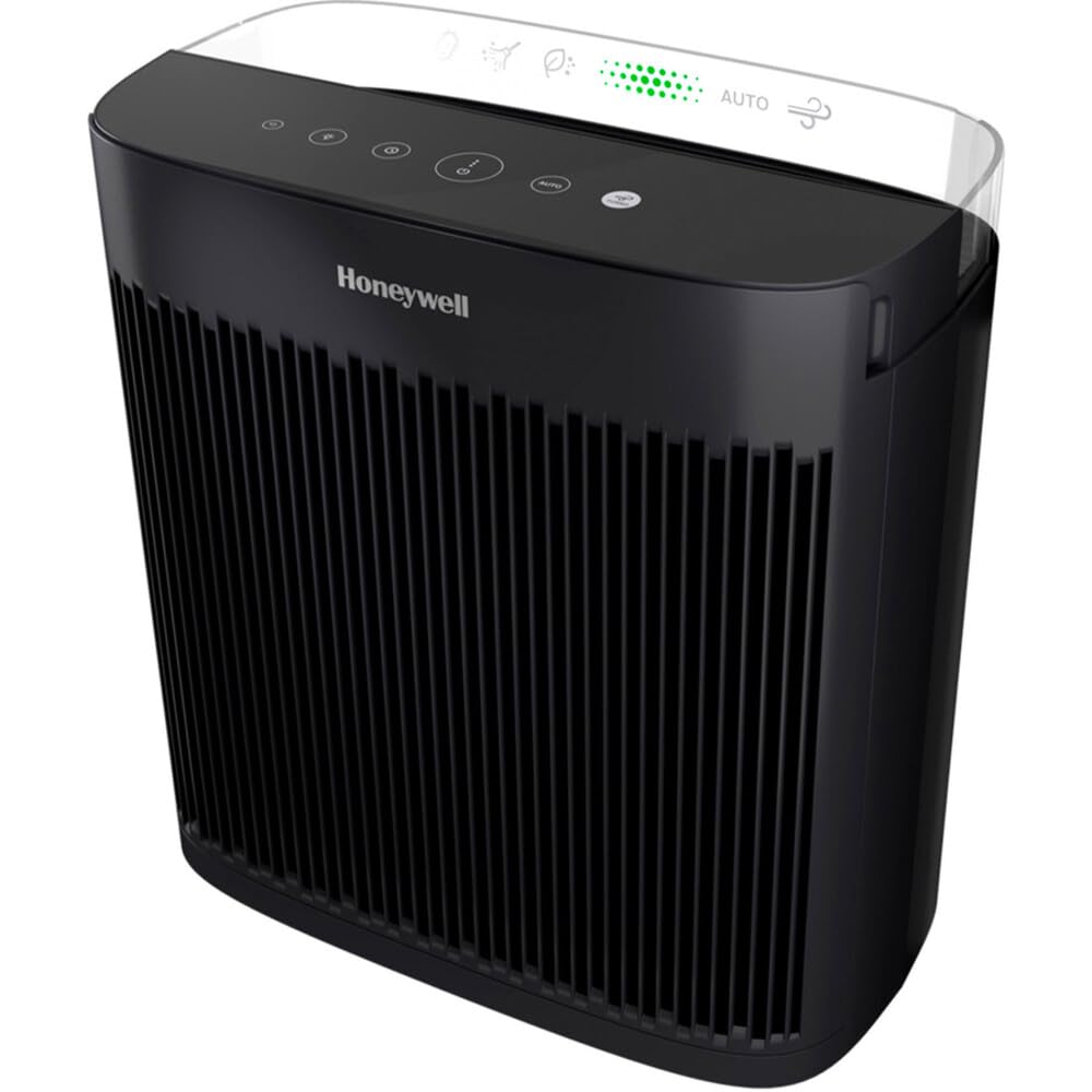 Honeywell HEPA Air Purifier for Home, 2423 Ft² Rooms in 1 Hour, Air Quality Monitor, Auto Mode, Reduces Allergens, Dust, Pollen, Pet Dander, Odors, Smoke, Black, HPA5300B