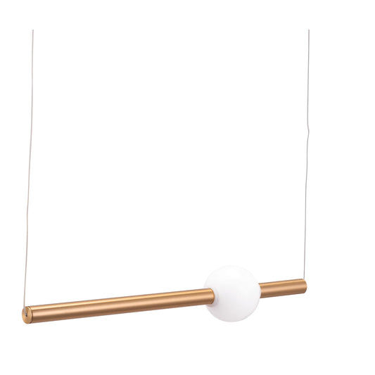 Zuo Adeo Ceiling Lamp Brass, Alloy Steel, Gold Finish, Model 56108