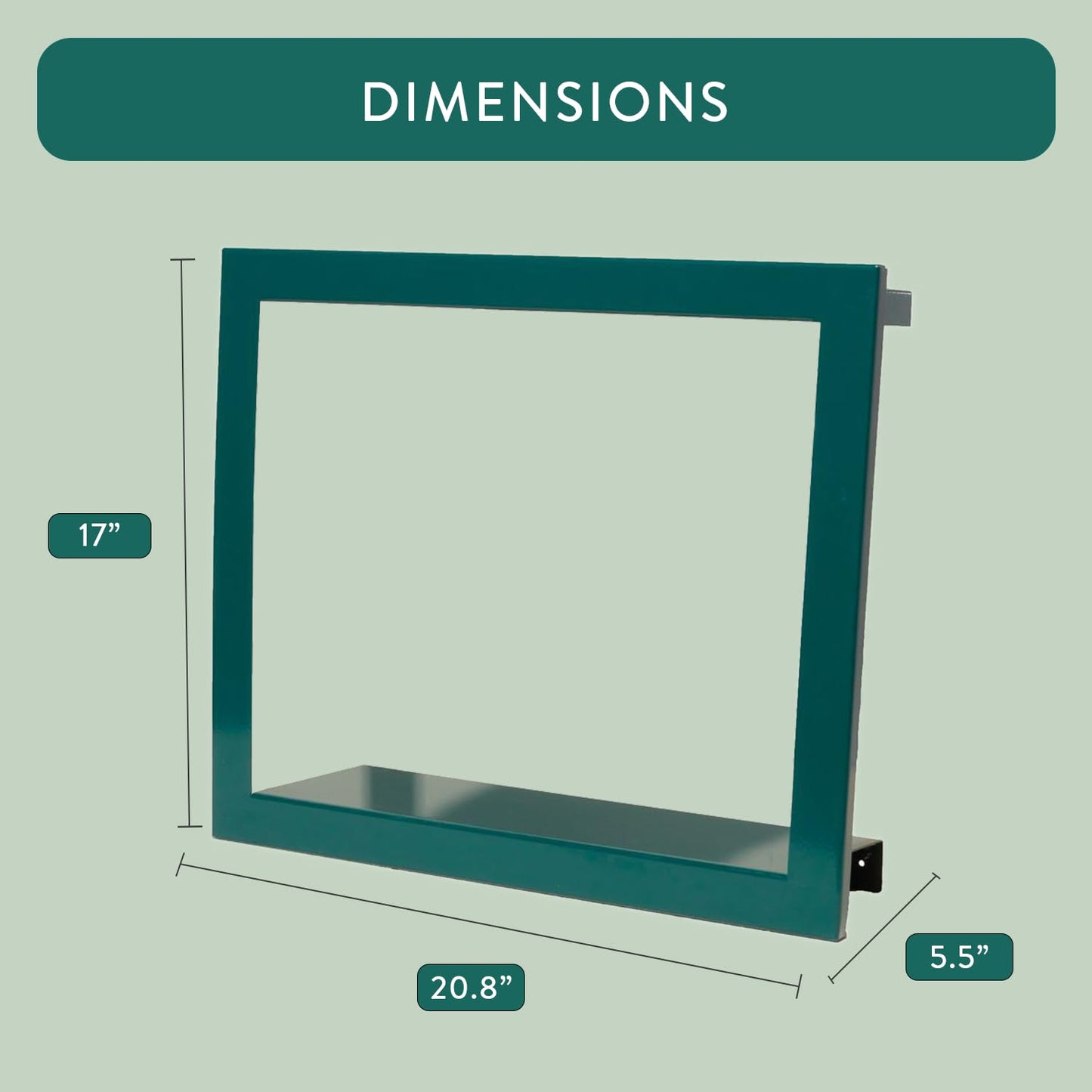 Modern Sprout Smart Growframe - Wall Mounted Plant Stand with LED Grow Light - Smart App Controlled - Powder-Coated Steel Frame for Indoor Plants - Perfect for Gifting, Home and Kitchen Decor -Emerald