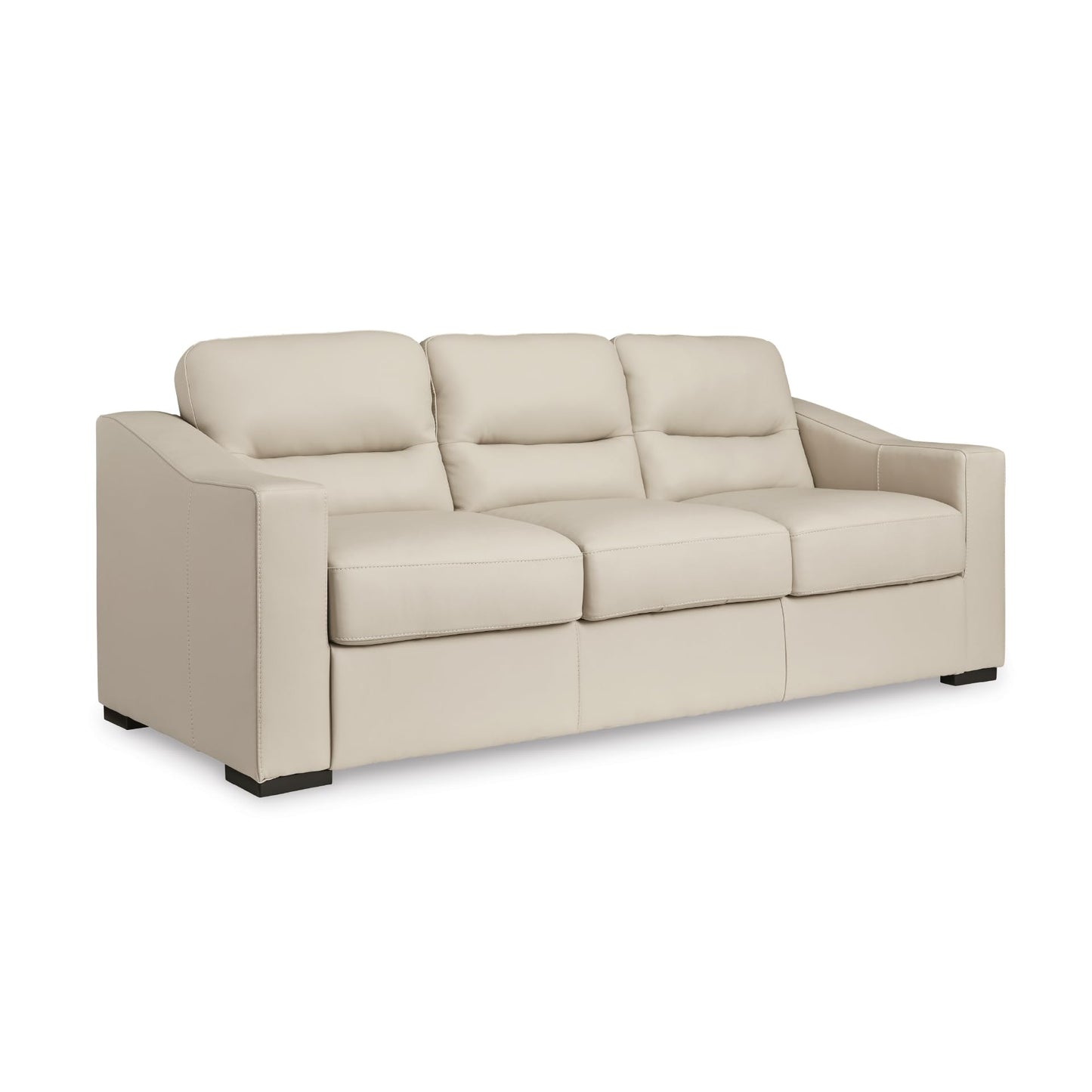 Signature Design by Ashley Treasure Trove Contemporary Leather Match Sofa, Beige