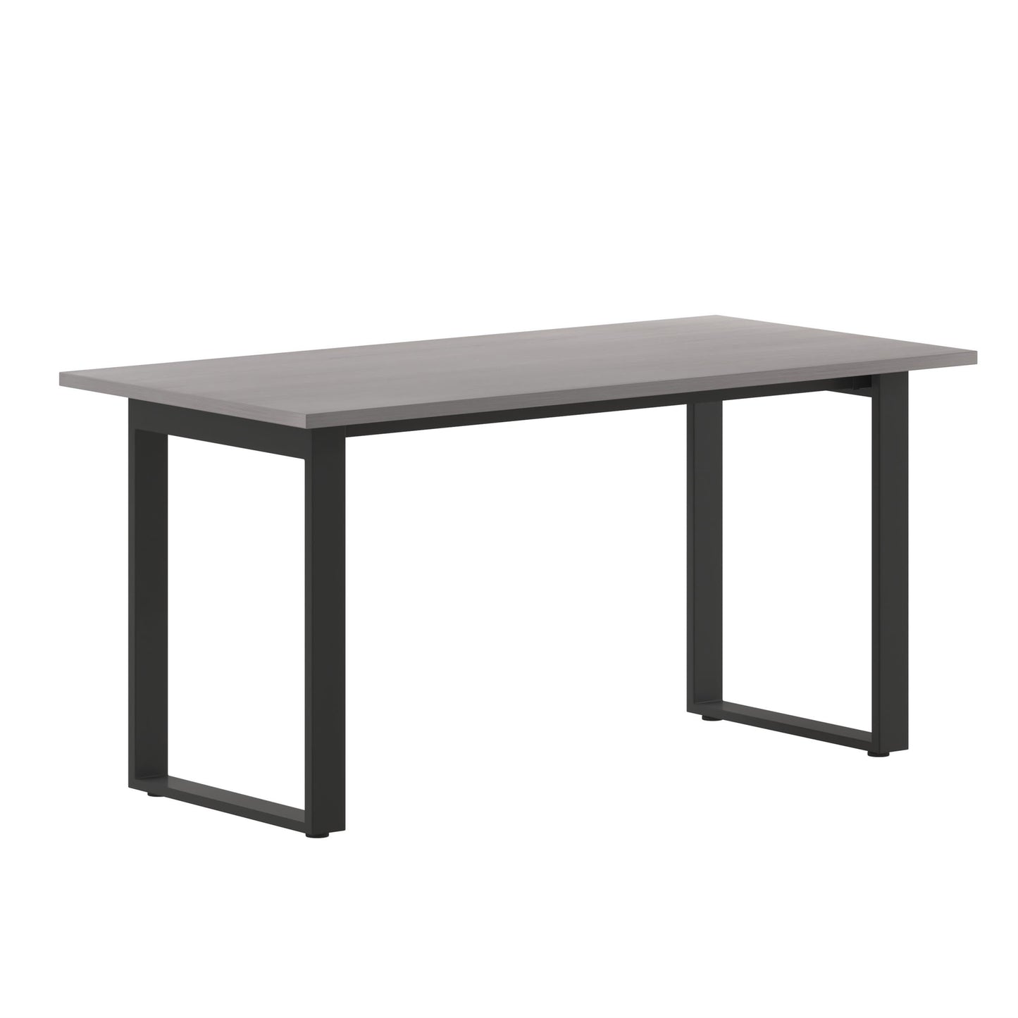 Flash Furniture Redmond Conference Table with U-Frame Base, Commercial Water and Scratch Resistant Laminate Finish, PVC Edge, Heavy Duty Steel Frame, 60x30, Gray Oak