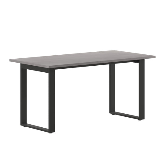 Flash Furniture Redmond Conference Table with U-Frame Base, Commercial Water and Scratch Resistant Laminate Finish, PVC Edge, Heavy Duty Steel Frame, 60x30, Gray Oak